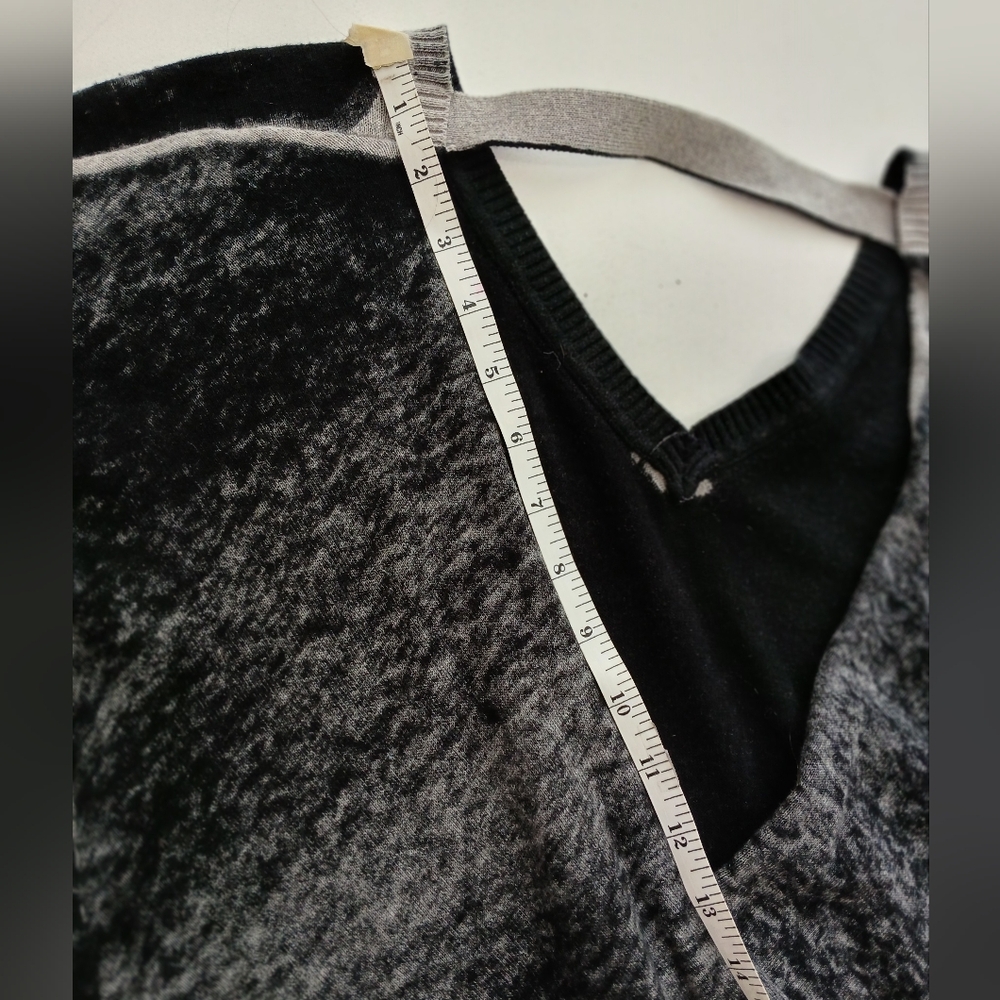 525 AMERICA Luxe Cashmere/Cotton Blend V-neck Cross Back twist/wrap sweater Sz S - Picture 10 of 15